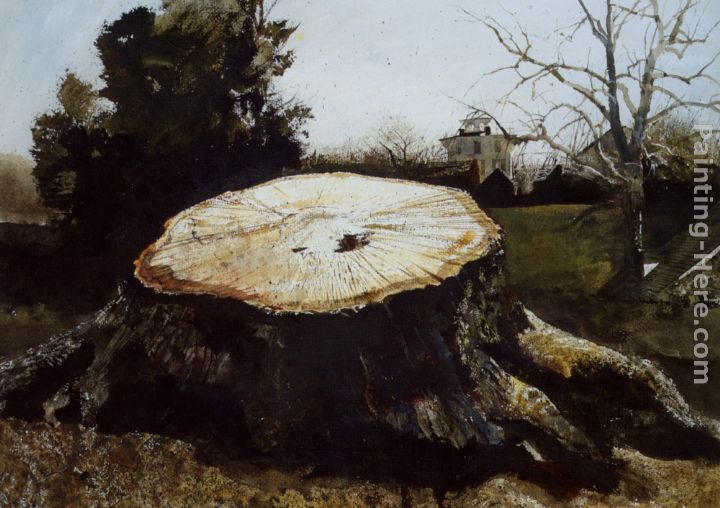 The Big Oak painting - Andrew Wyeth The Big Oak art painting